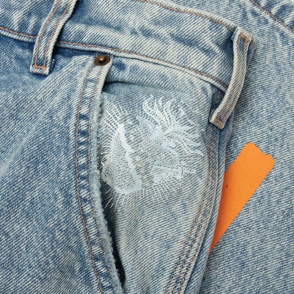 Nice Things Double Knee Jeans - Blue - Image 3