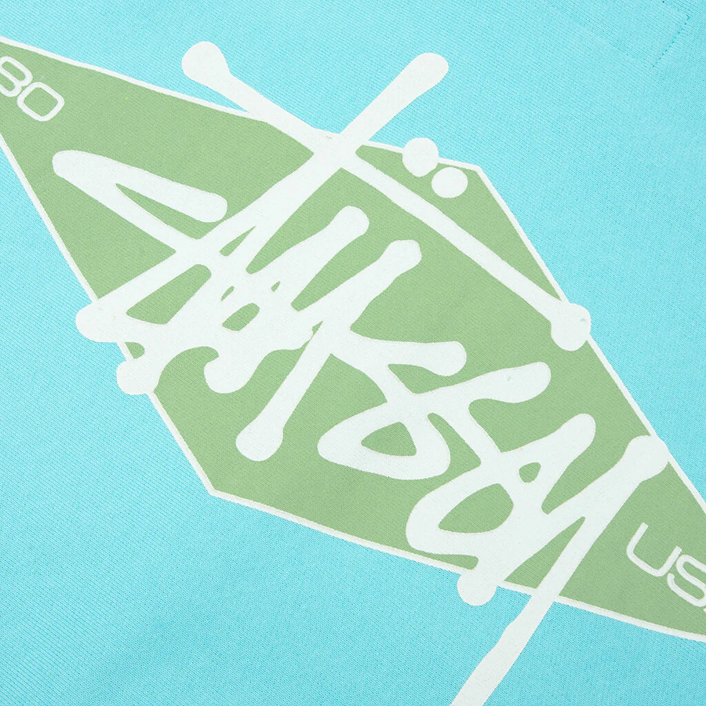 Basic Diamond Zip Hood - Teal - Image 4