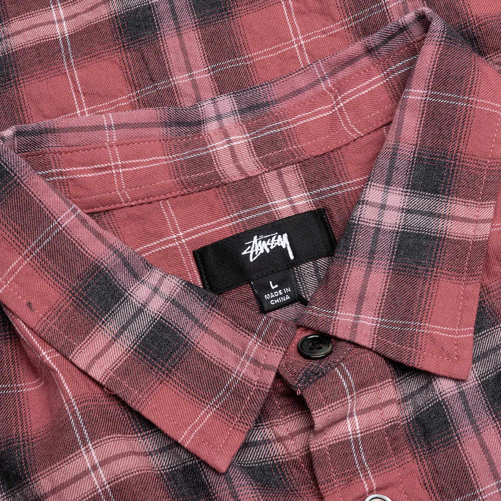 Beach Plaid Shirt - Red - Image 4