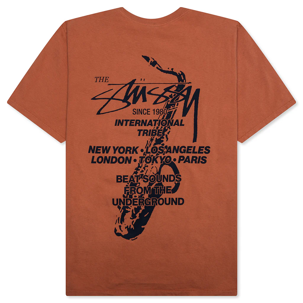 Beat Sounds Pigment Dyed Tee - Rust - Image 2