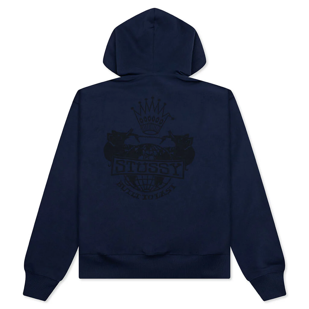 Built To Last Zip Hoodie - Navy - Image 2
