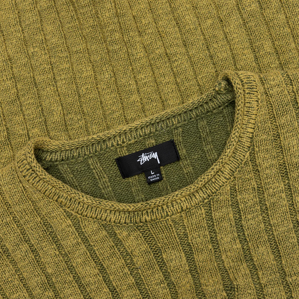 Cotton Slub Rib Crew - Green - Image 3