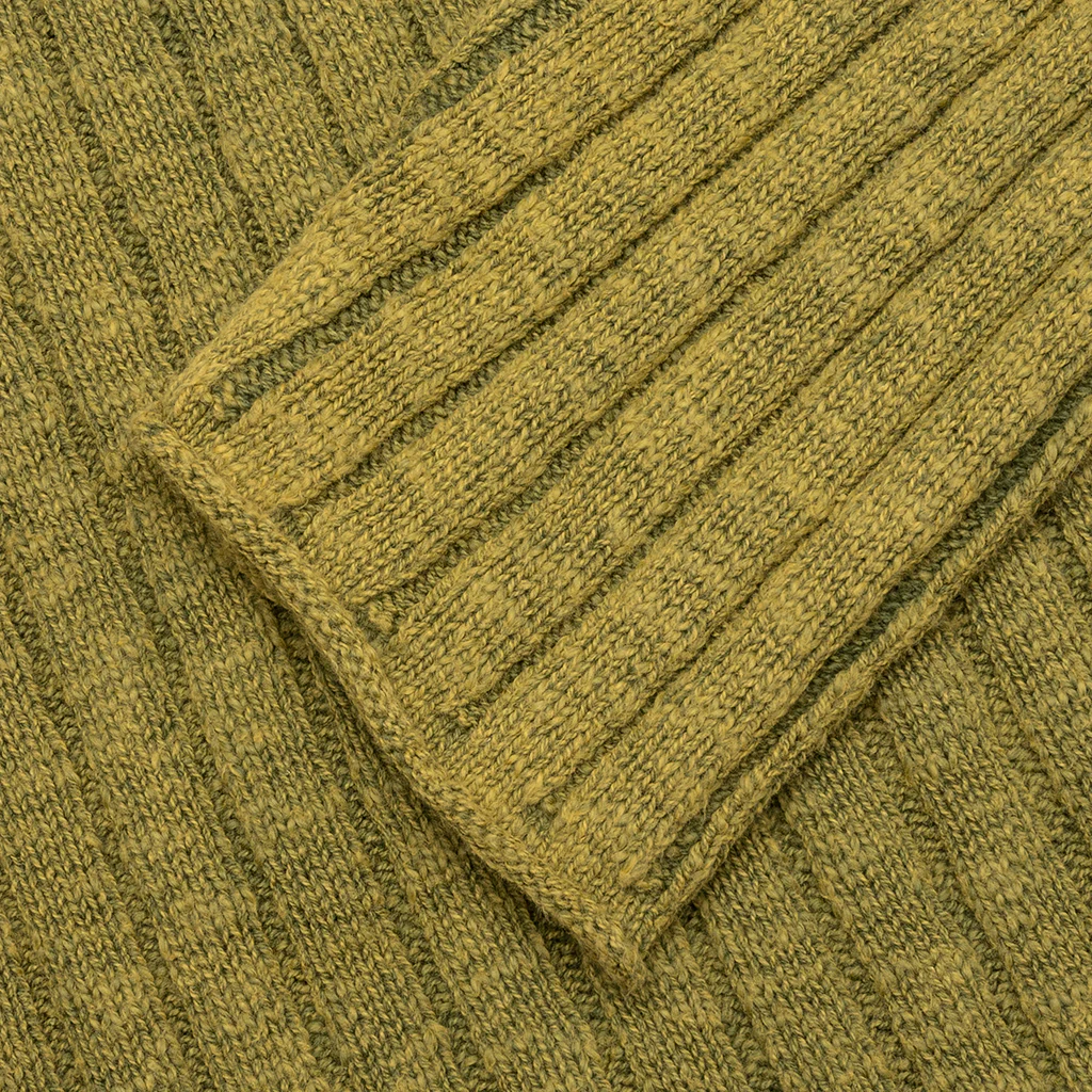 Cotton Slub Rib Crew - Green - Image 4