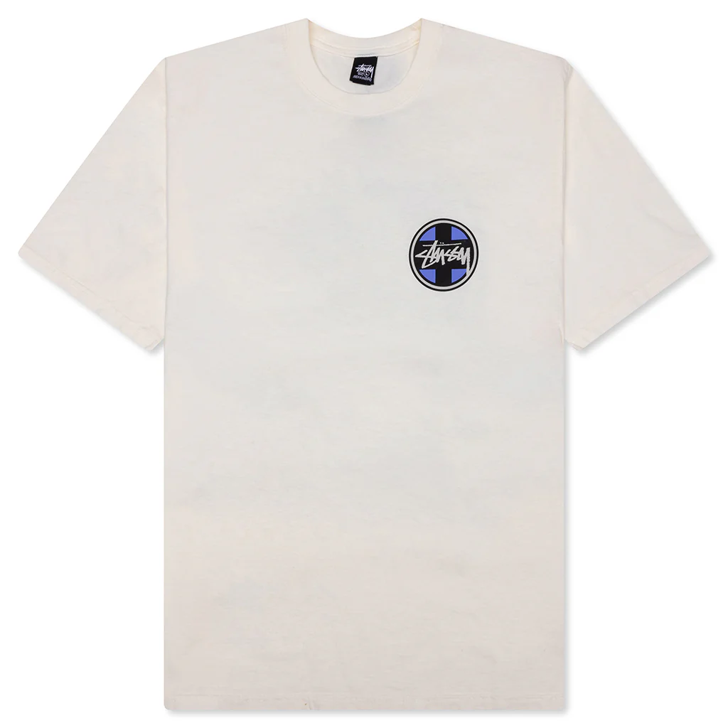 Cross Dot Pigment Dyed Tee - Natural