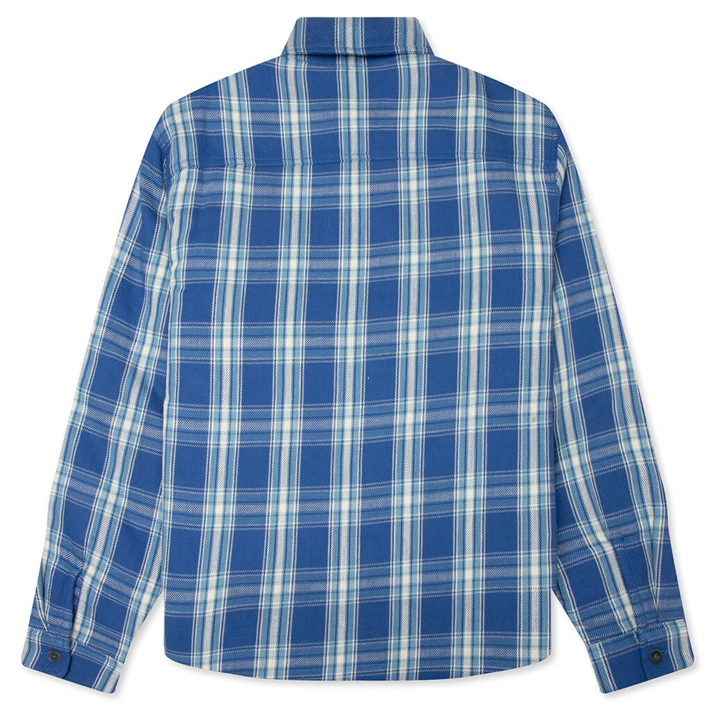 Lau Plaid Shirt Jacket - Blue - Image 2