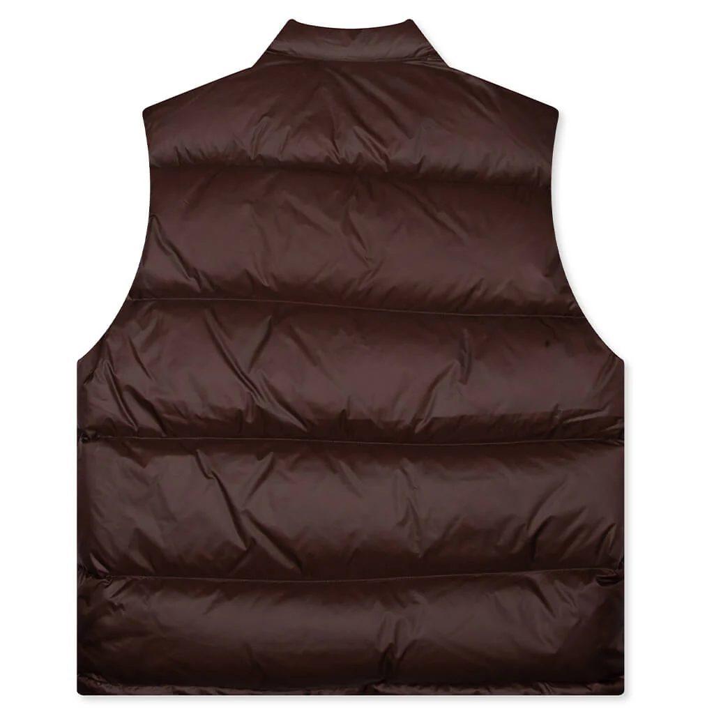 Micro Ripstop Down Vest - Brown - Image 2