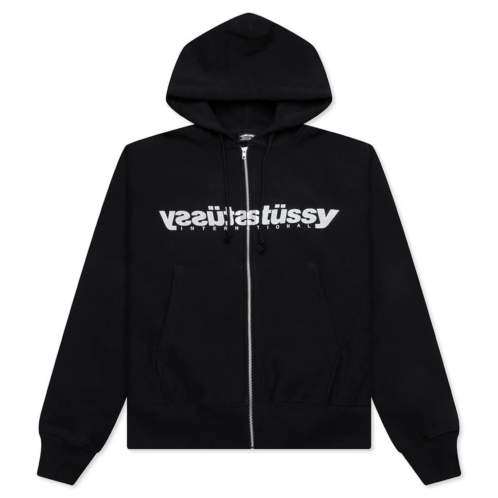 Mirror Zip Hoodie - Black