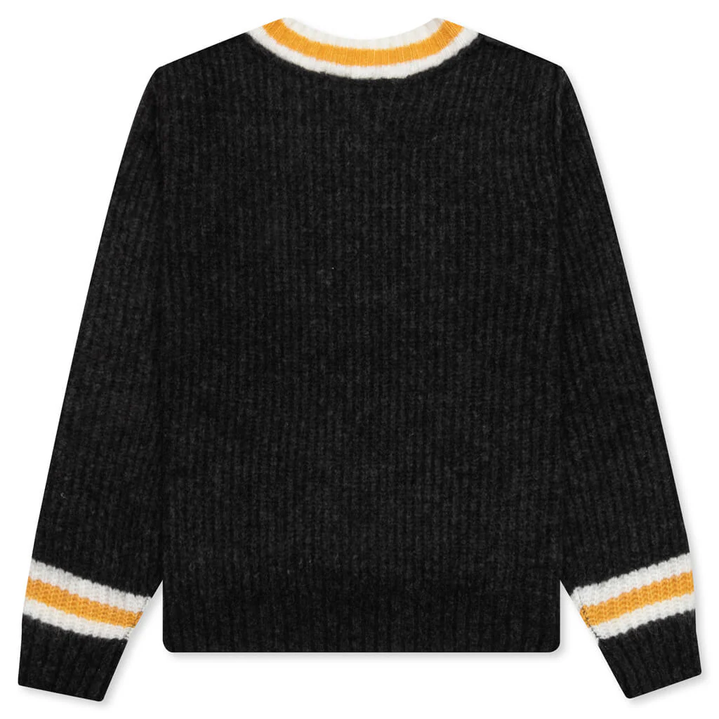Mohair Tennis Sweater - Charcoal - Image 2