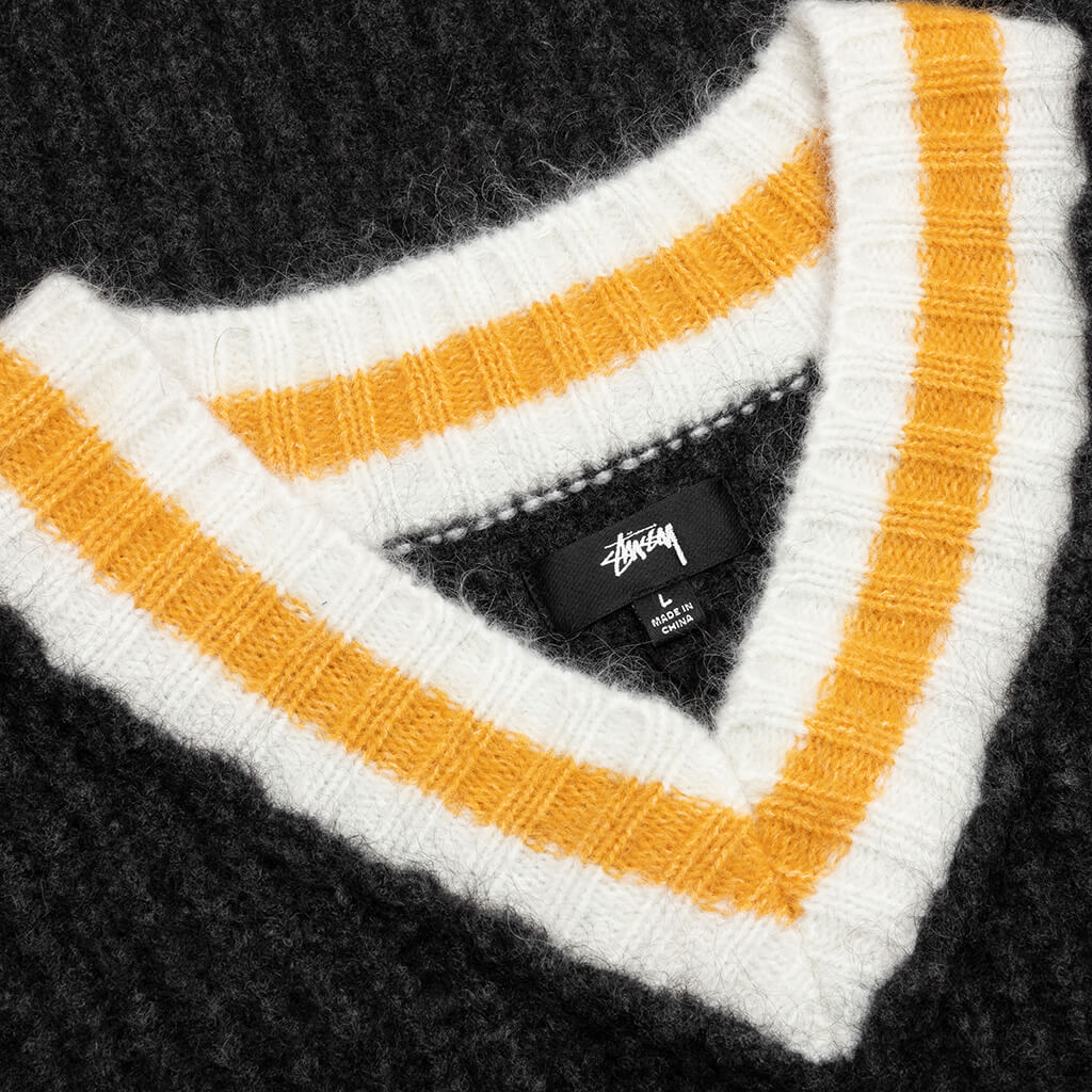 Mohair Tennis Sweater - Charcoal - Image 3
