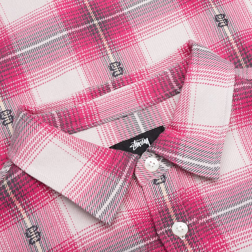 Motif Plaid Shirt - Pink - Image 3