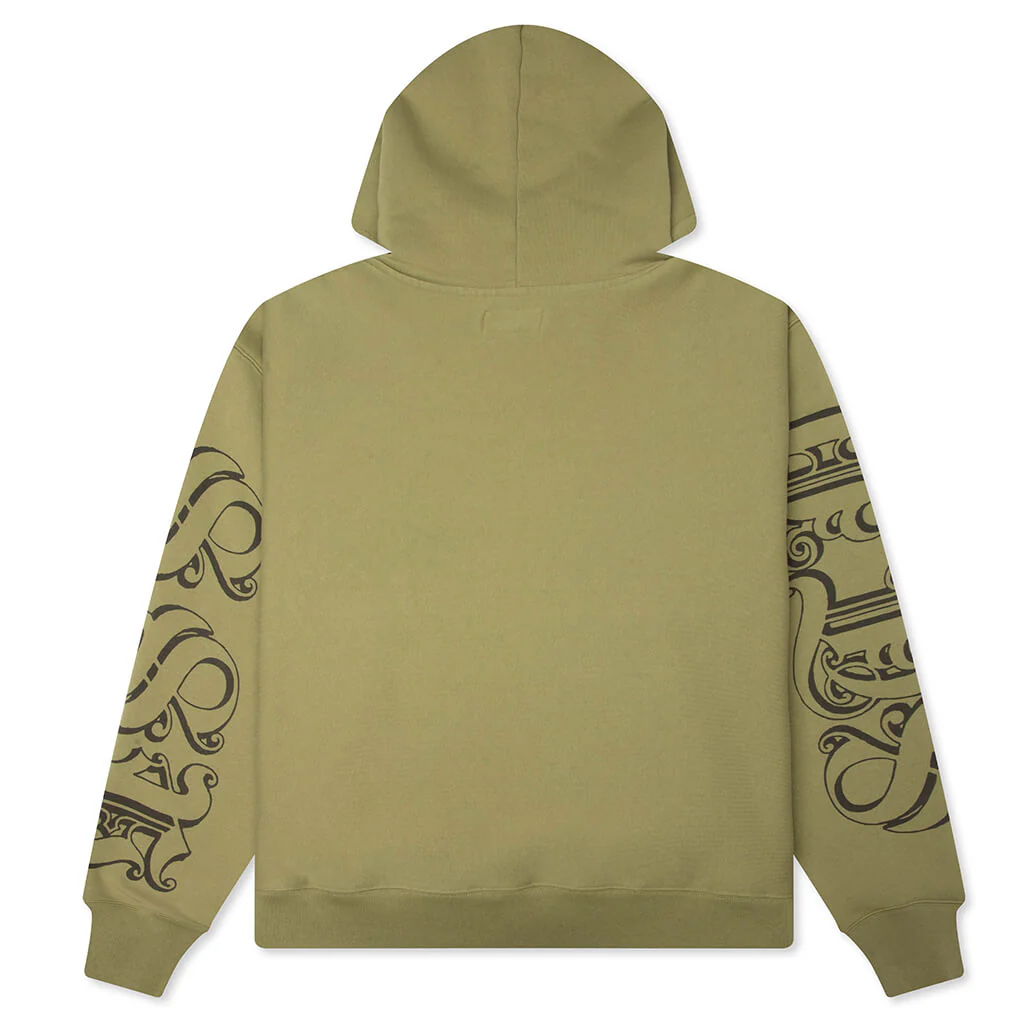 Motif Print Hoodie - Moss - Image 2