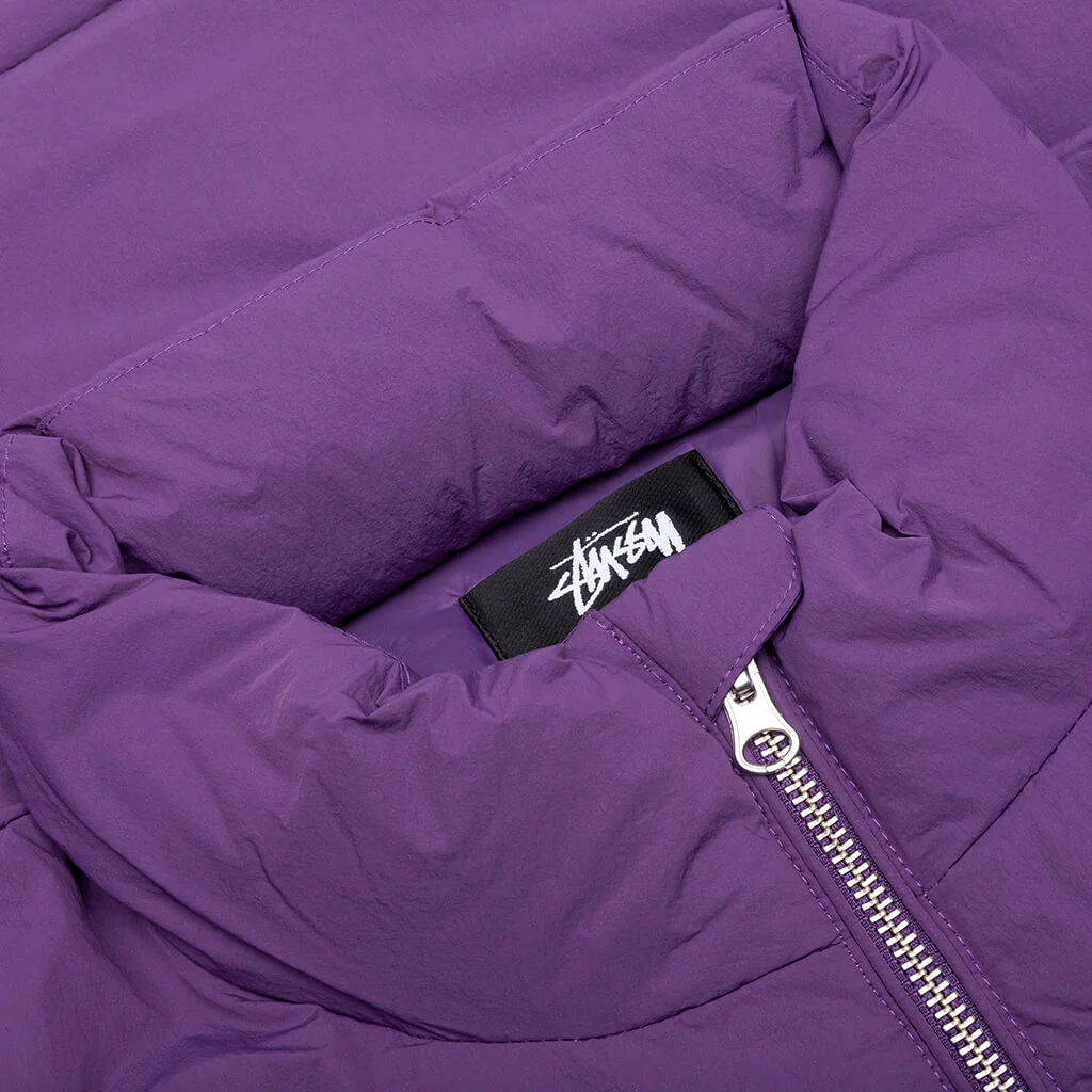 Nylon Down Puffer - Purple - Image 3