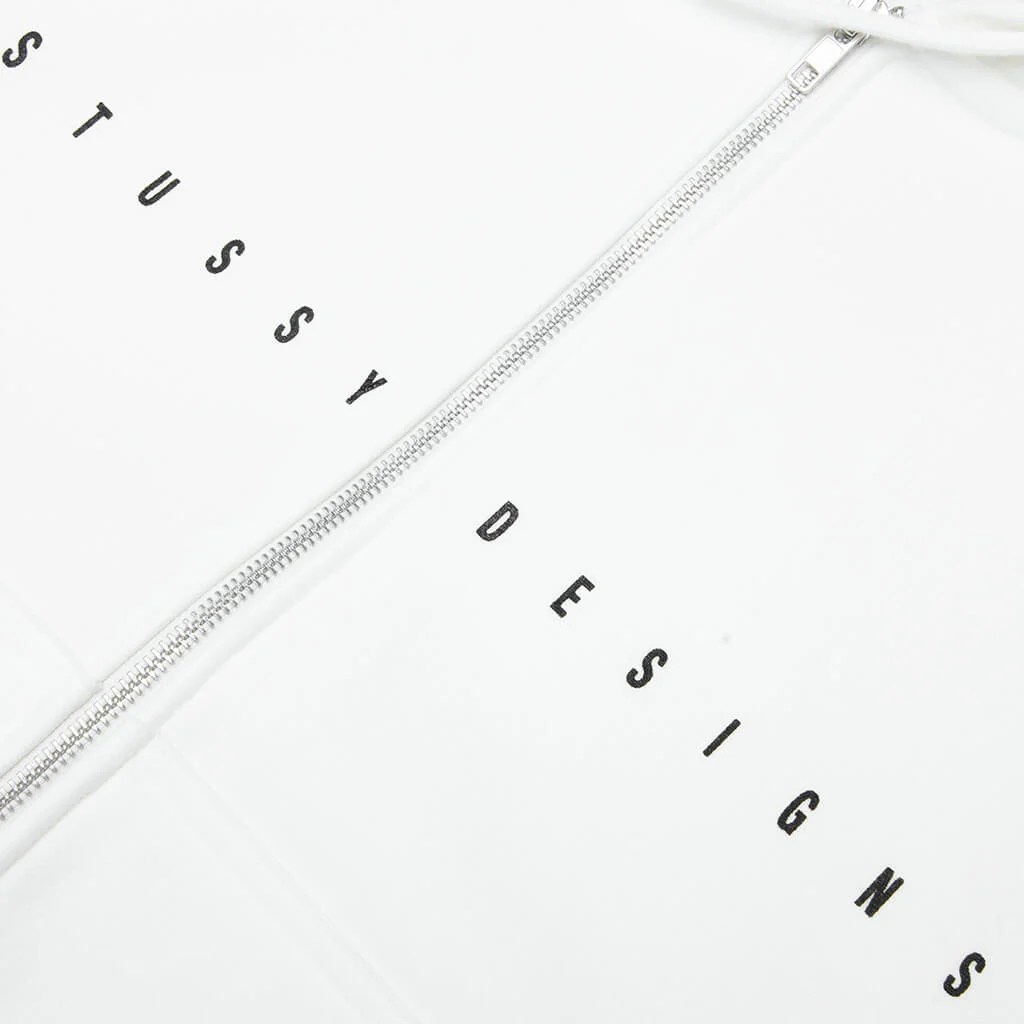 S Box Zip Hoodie - Off White - Image 3