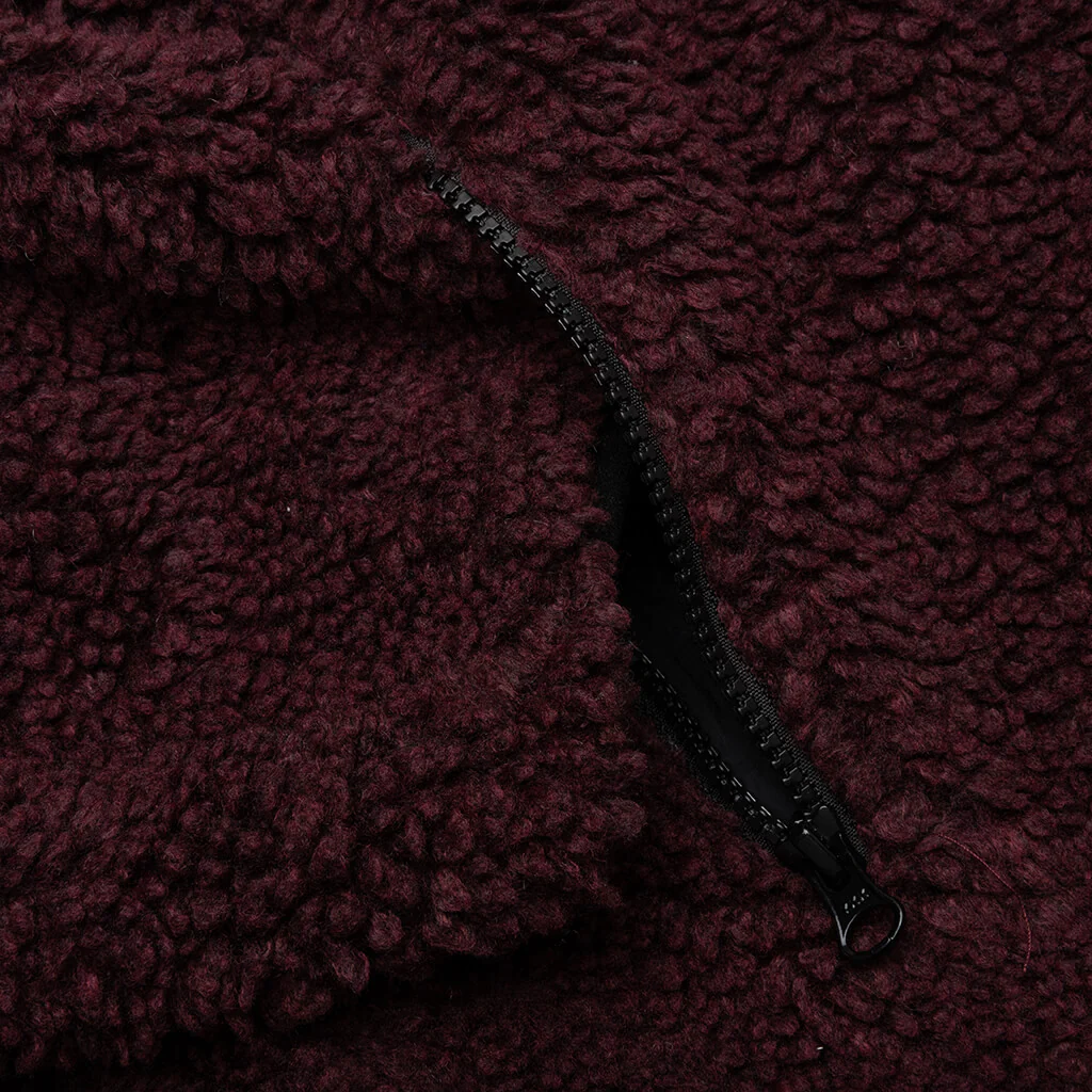 Sherpa Reversible Jacket - Burgundy - Image 4