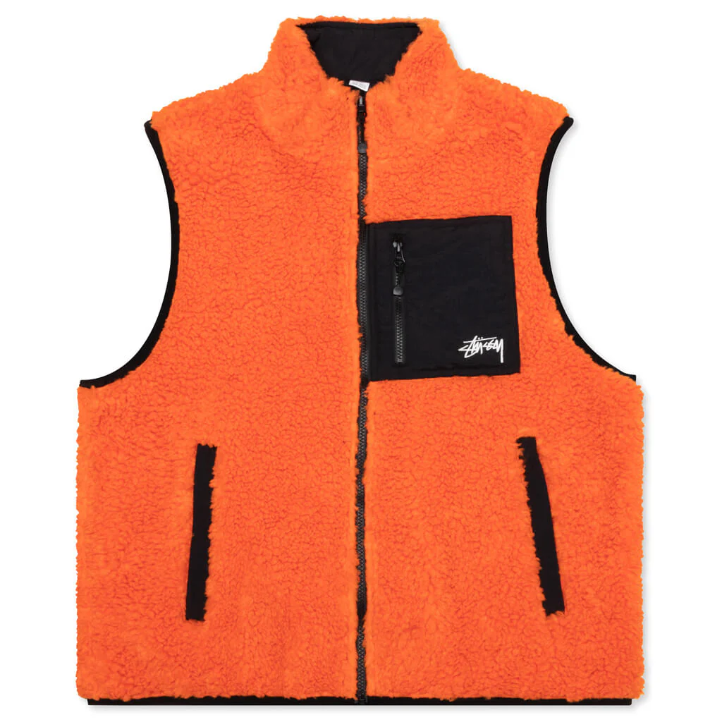 Sherpa Reversible Vest - Tangerine