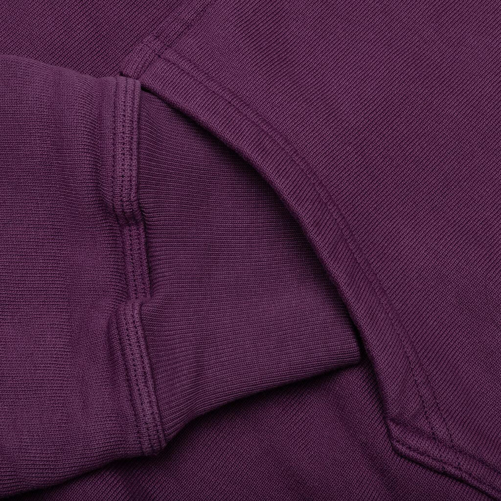 Skull & Bones Pigment Dyed Hoodie - Purple - Image 5