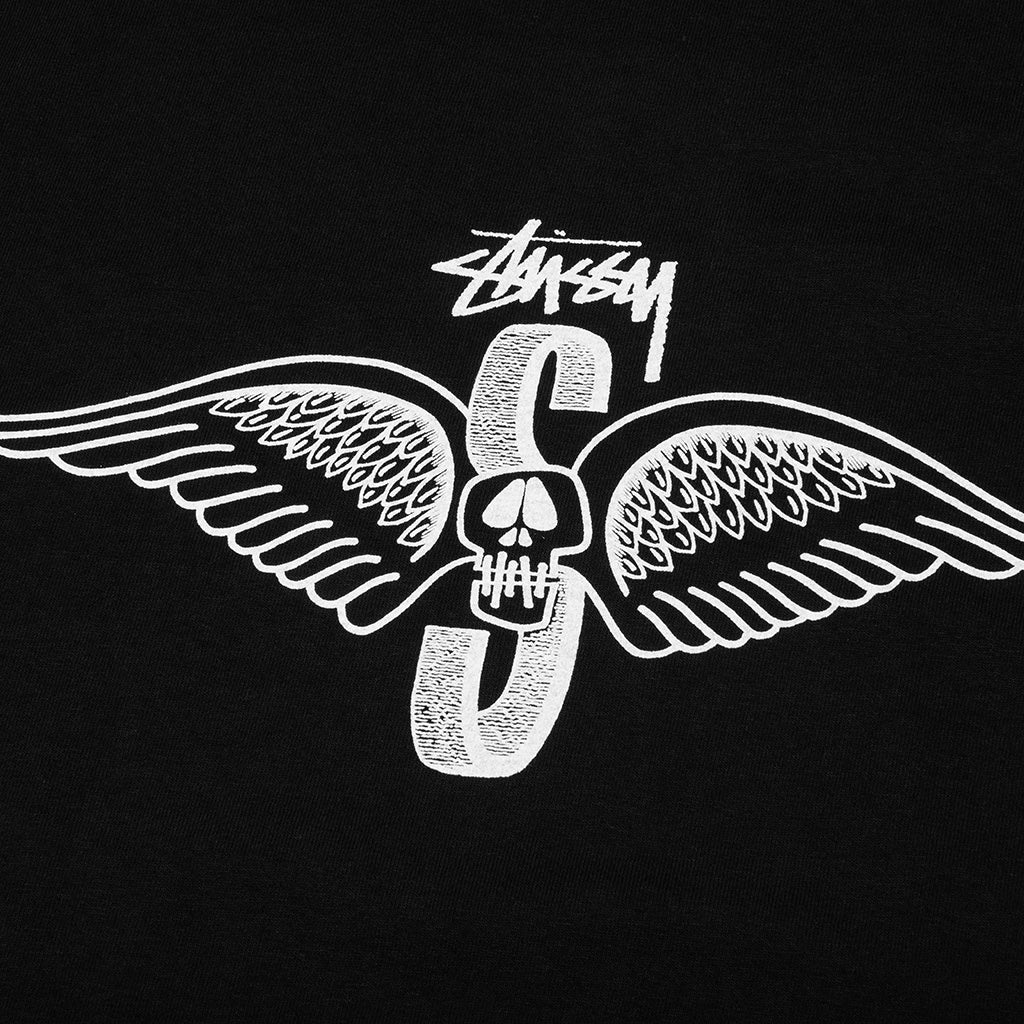 Skull Wings Pigment Dyed L/S Tee - Black - Image 3