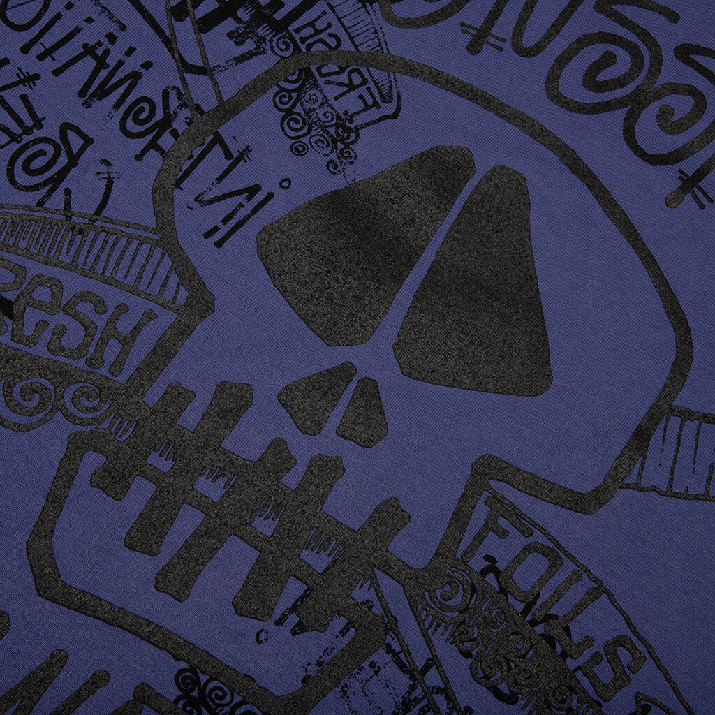 Skulls Pigment Dyed Tee - Indigo - Image 3