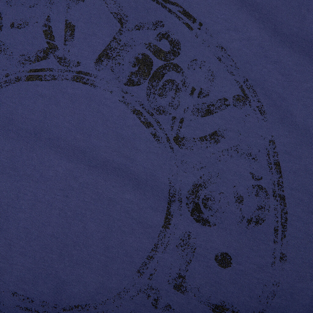 Skulls Pigment Dyed Tee - Indigo - Image 4