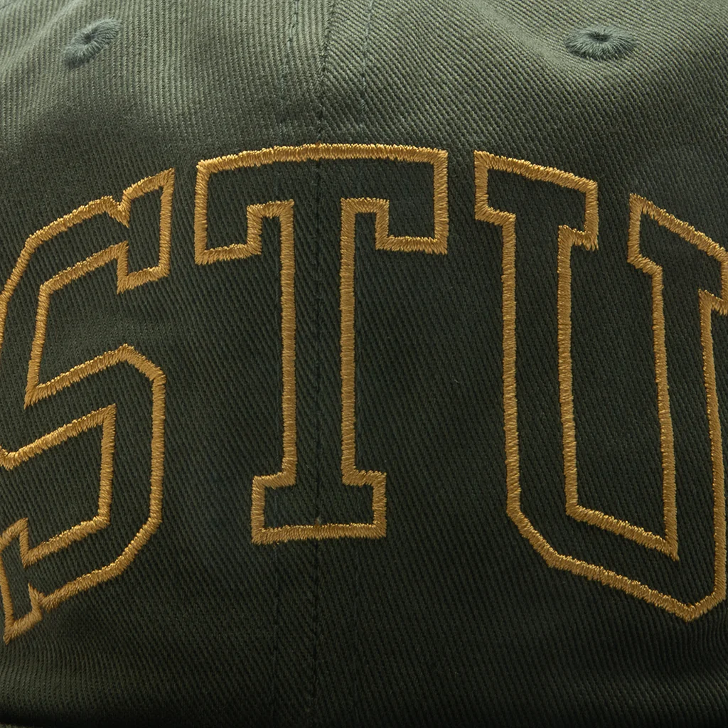 Mid Depth Stu Arch Strapback - Olive - Image 2