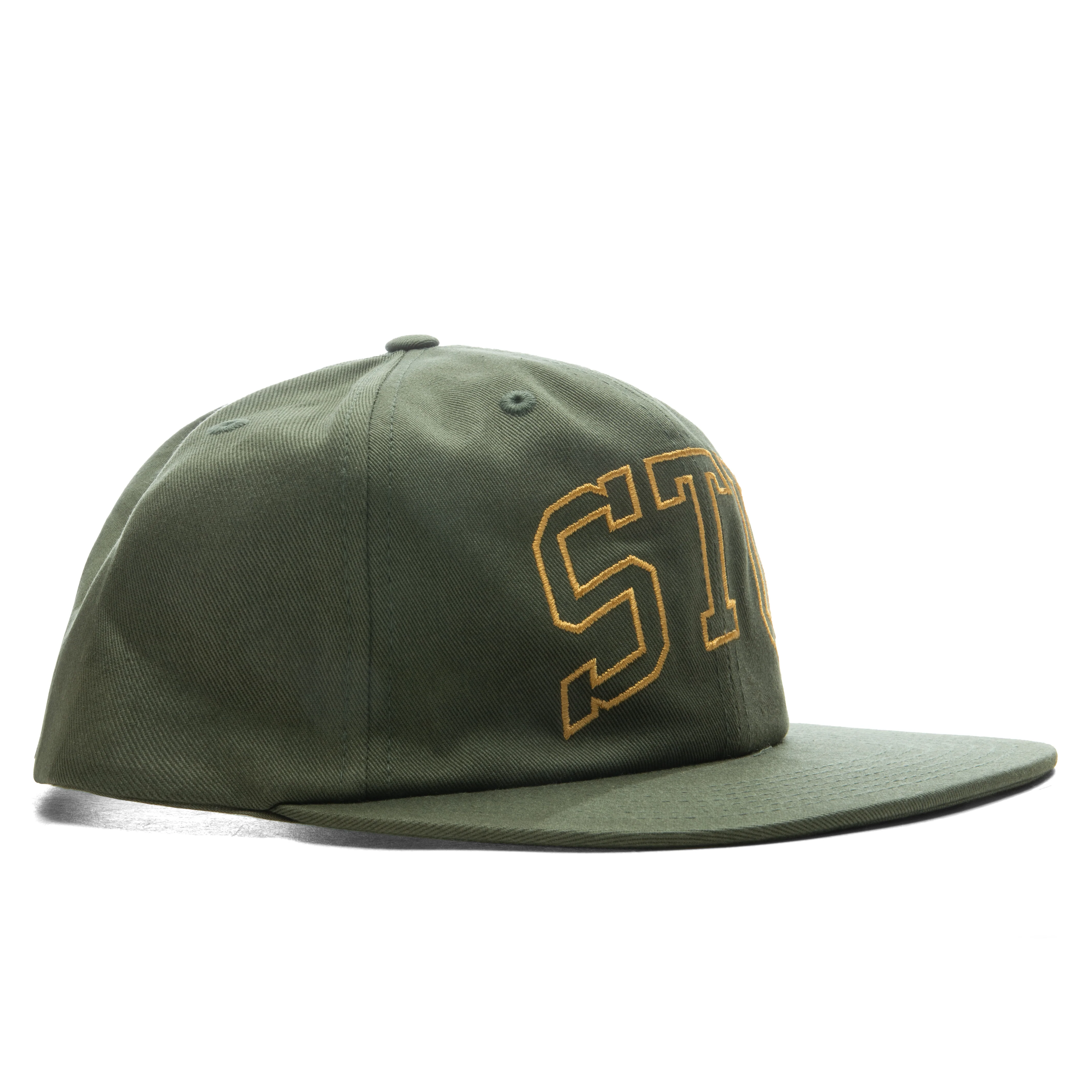 Mid Depth Stu Arch Strapback - Olive - Image 3