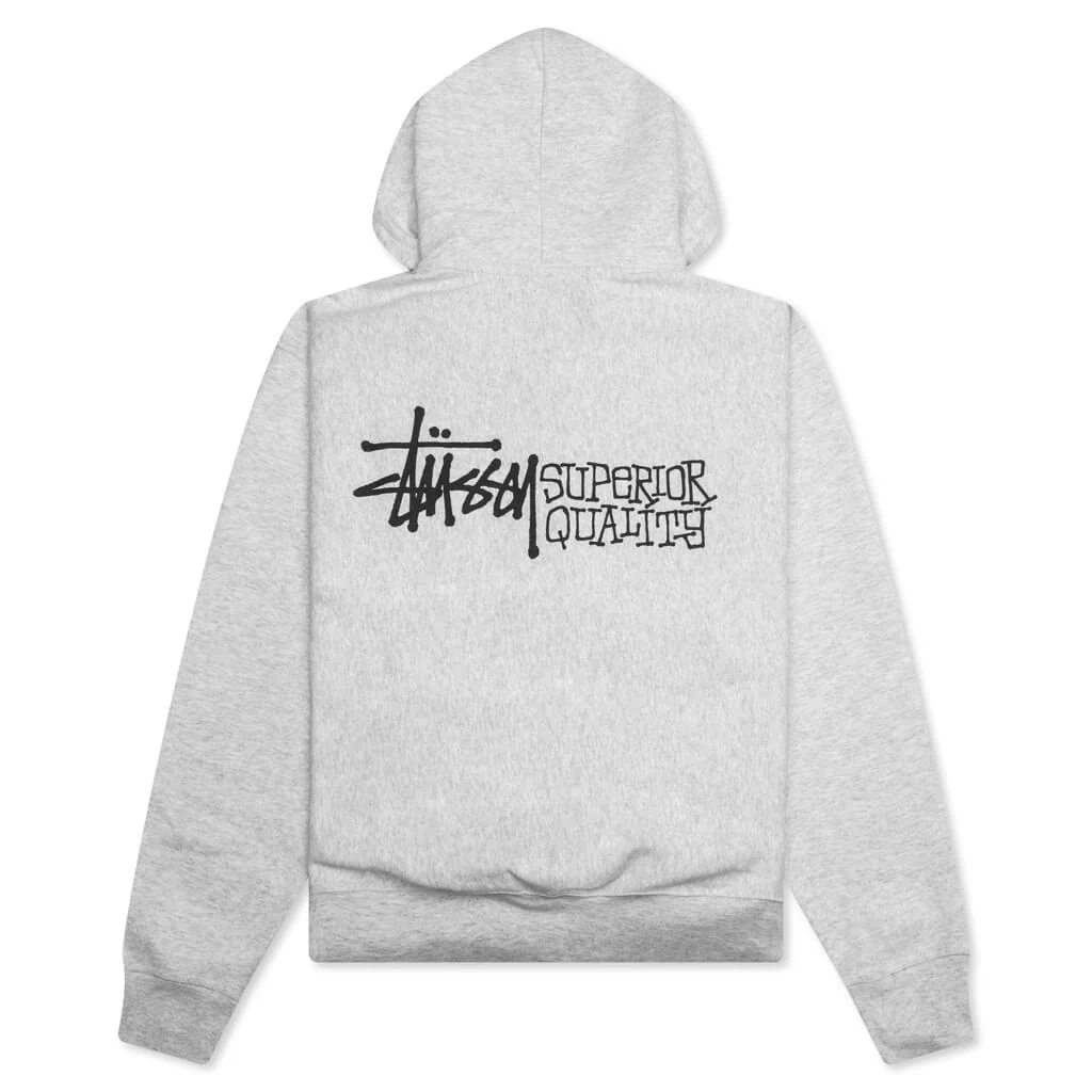 Superior Quality Zip Hoodie - Ash Heather - Image 2