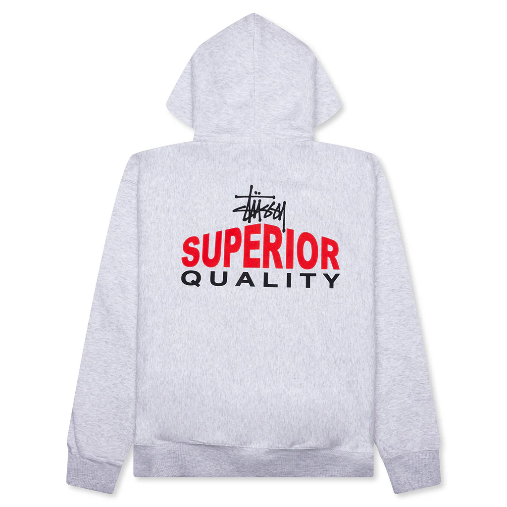 Superior Quality Zip Hoodie - Ash Heather - Image 2