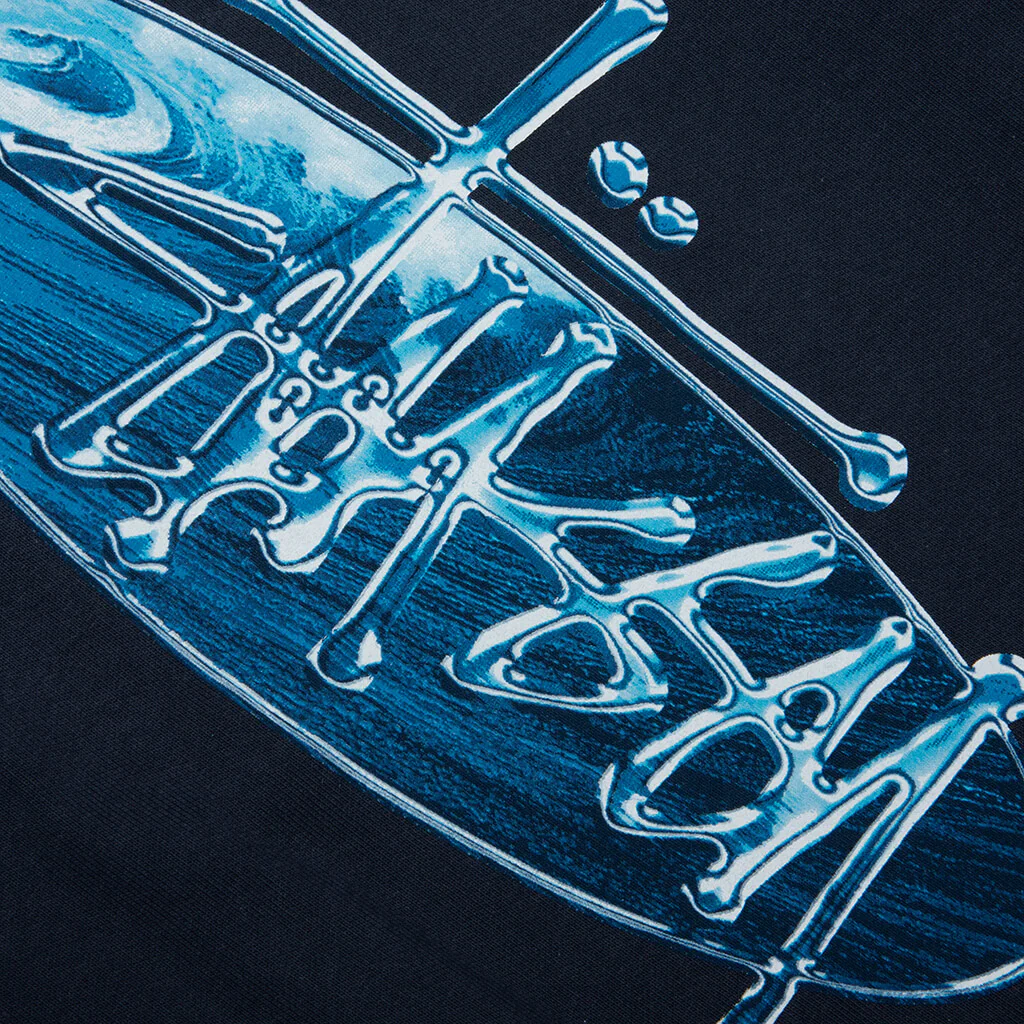 Wave Oval Hoodie - Navy - Image 5