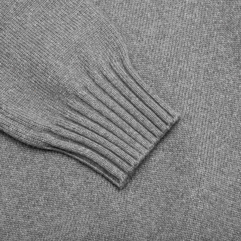 Knitted Sweater - Melange Grey - Image 4