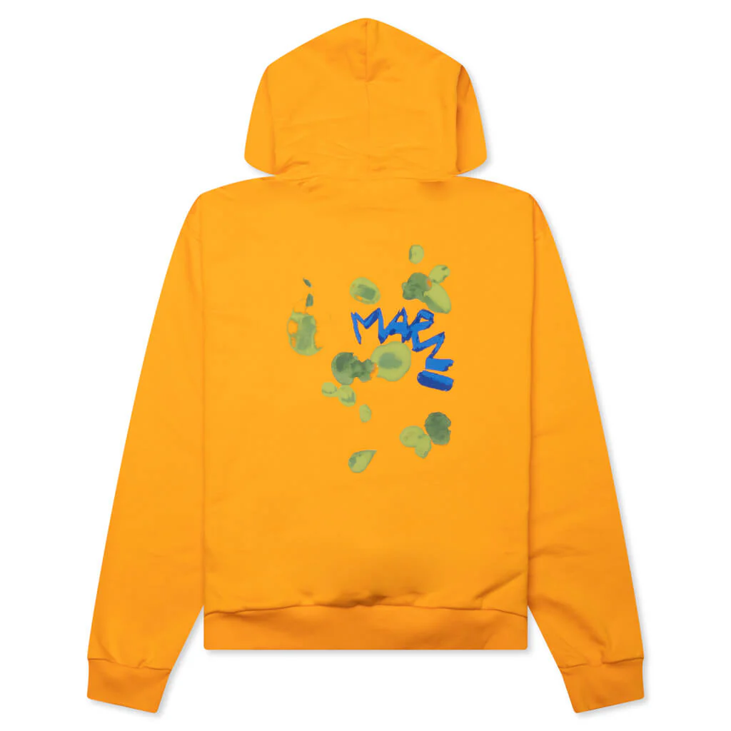 Organic Cotton Sweatshirt With Marni Dripping Print - Light Orange - Image 2