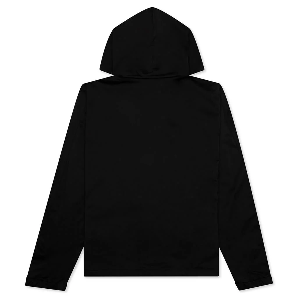 Sweatshirt W/ Hoodie - Black - Image 2