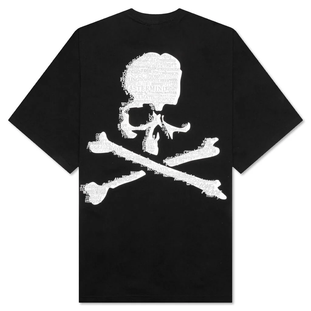Word Skull T-Shirt - Black - Image 2