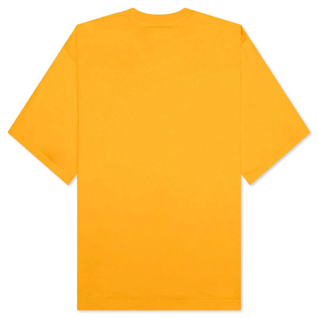 Organic Cotton T-Shirt With Marni Dripping Print- Light Orange - Image 2