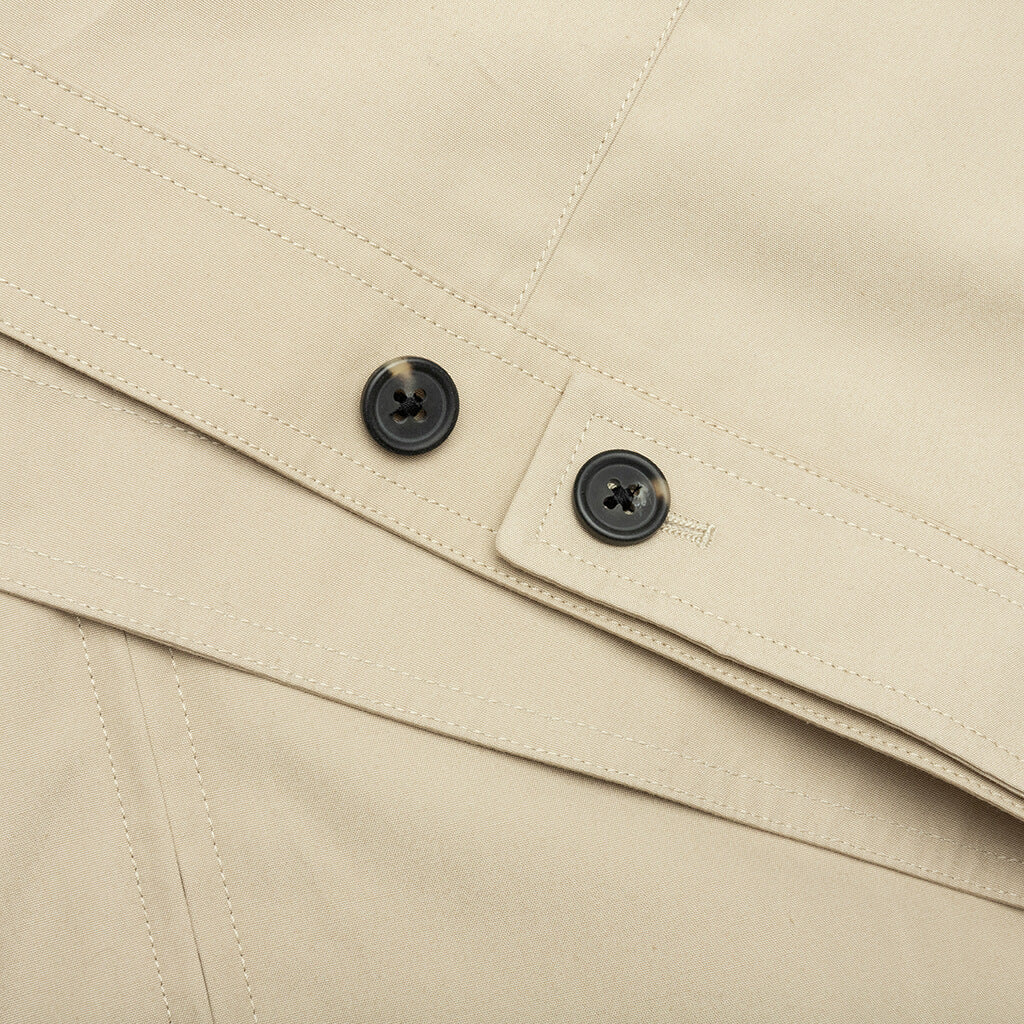 Tailored Cotton Zip-Up Jacket - Taupe - Image 4