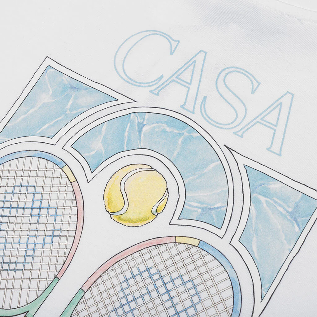 Tennis Pastelle T-Shirt - White - Image 3