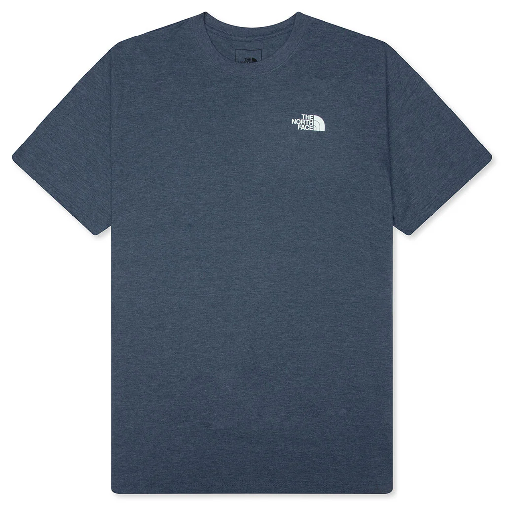 Tri-Blend Mountain Sketch S/S Tee - Shady Blue White