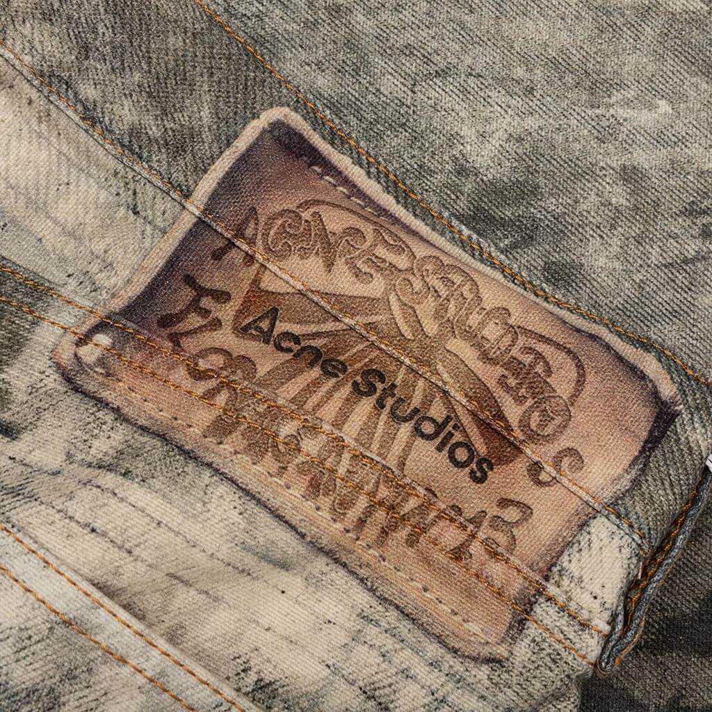 Printed Wide Leg Pants - Cold Grey - Image 4