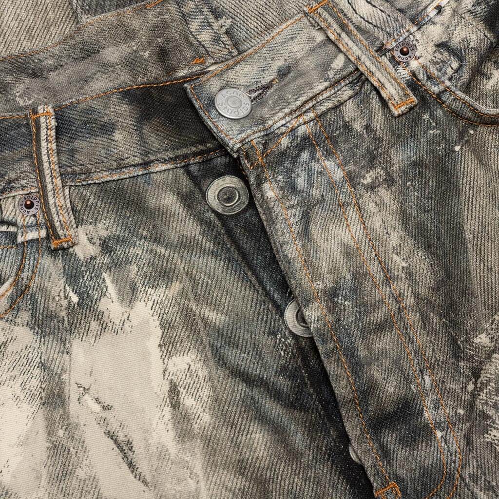 Printed Wide Leg Pants - Cold Grey - Image 5