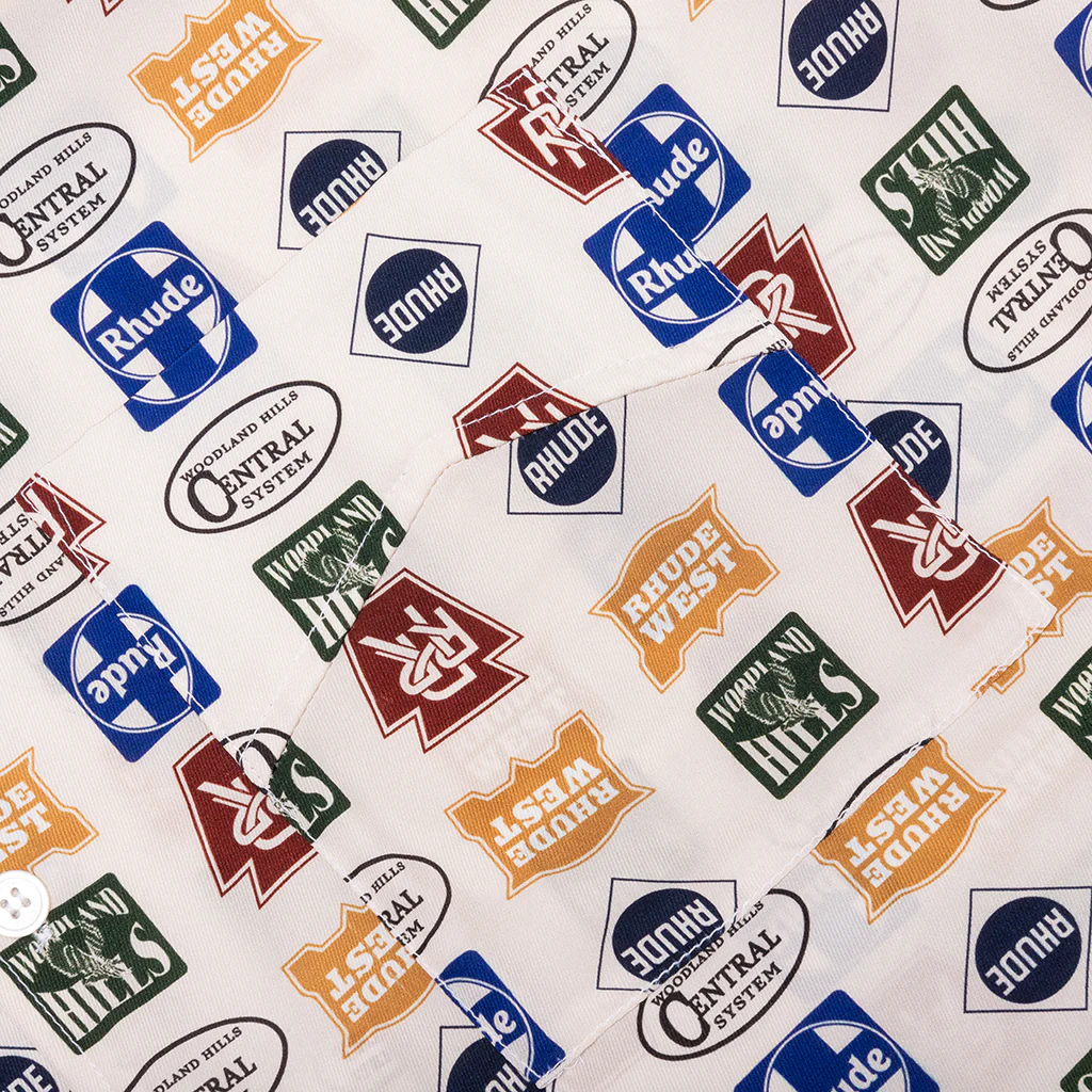 Trucker Print Silk Shirt - Multi - Image 3