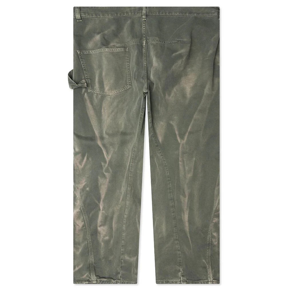 Twisted Workwear Jeans - Green - Image 2