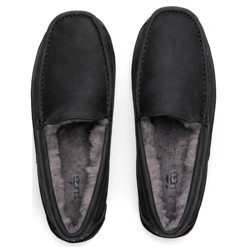 Ascot Matte Leather Slipper - Black - Image 4