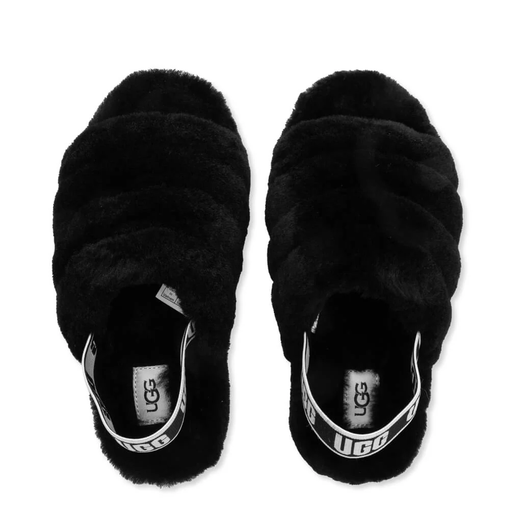 Kids Fluff Yeah Slide - Black - Image 2