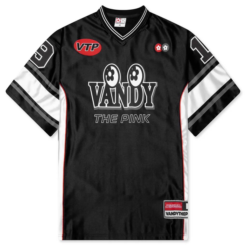 Eye Logo Football Jersey - Black