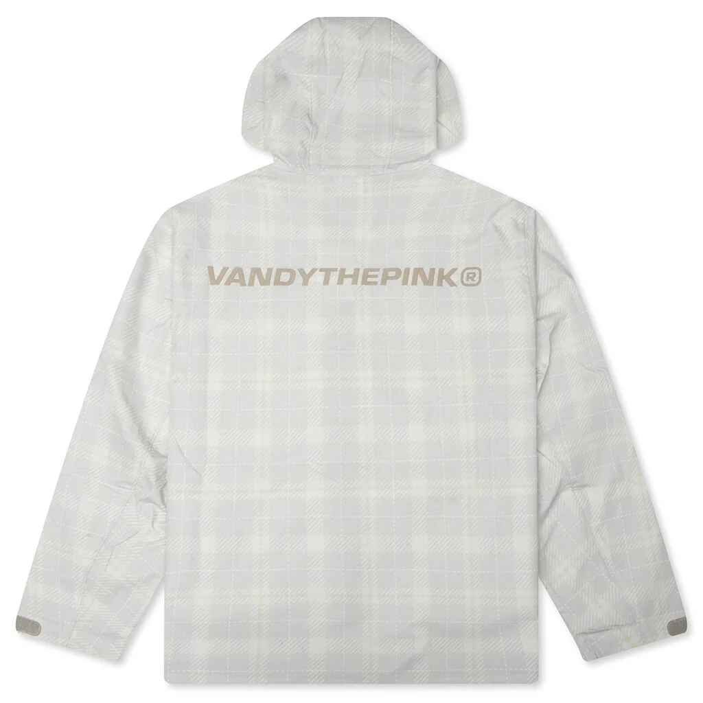 Plaid Windbreaker Jacket - Cream - Image 2