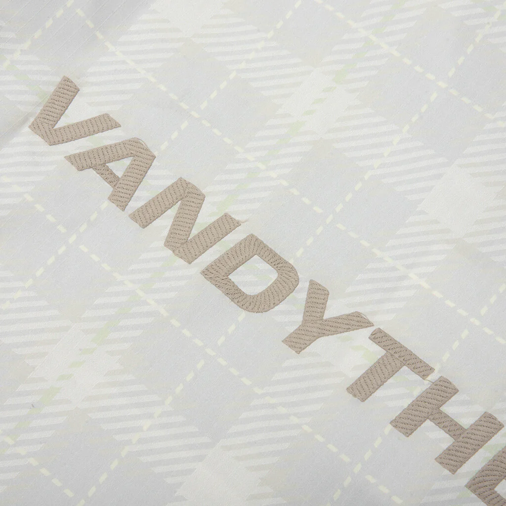 Plaid Windbreaker Jacket - Cream - Image 5