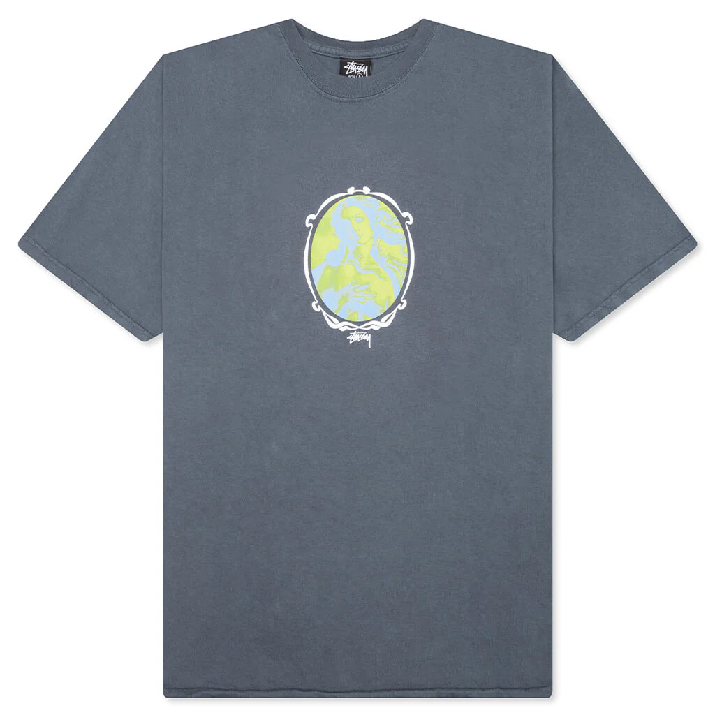 Venus Oval Pig. Dyed Tee - Indigo