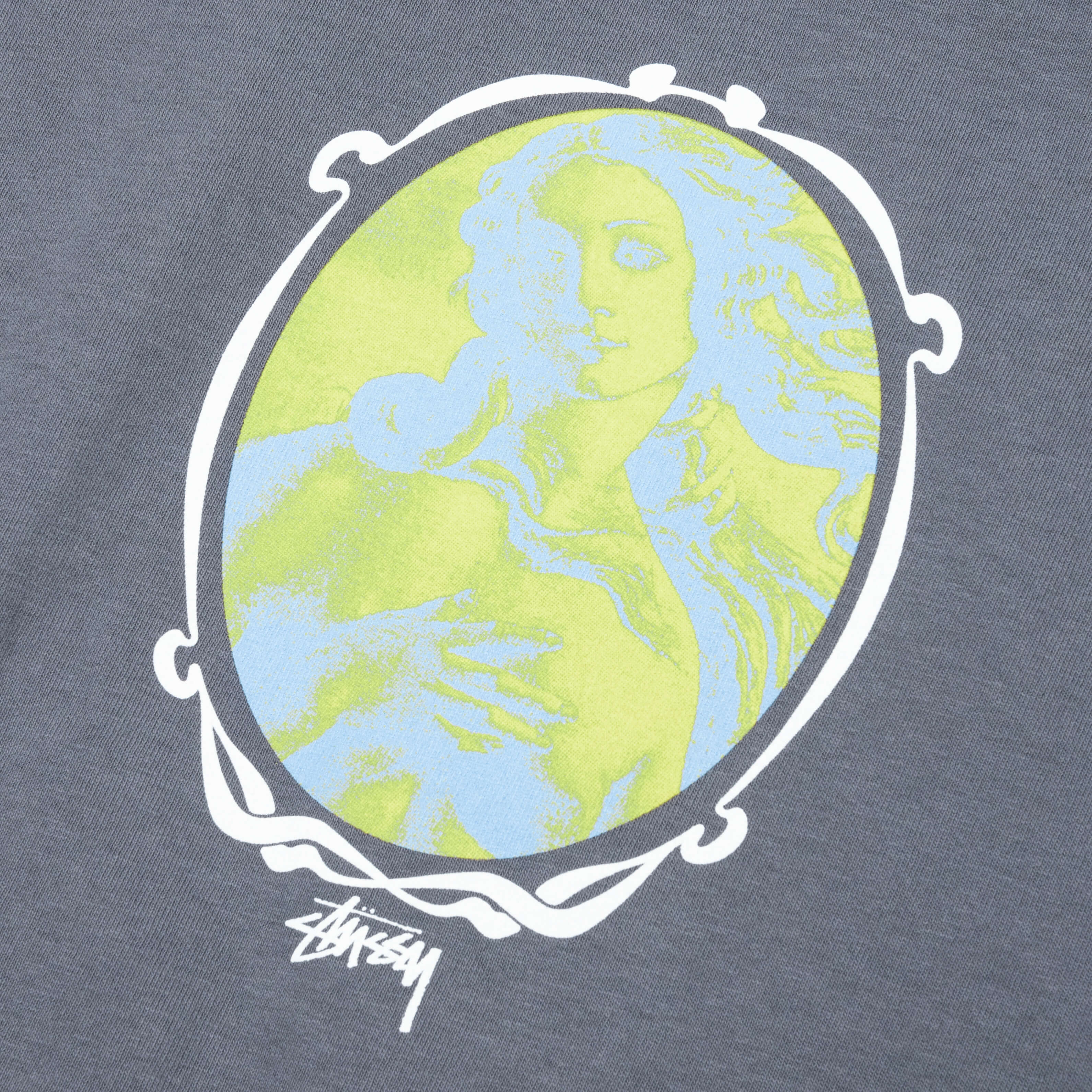 Venus Oval Pig. Dyed Tee - Indigo - Image 3
