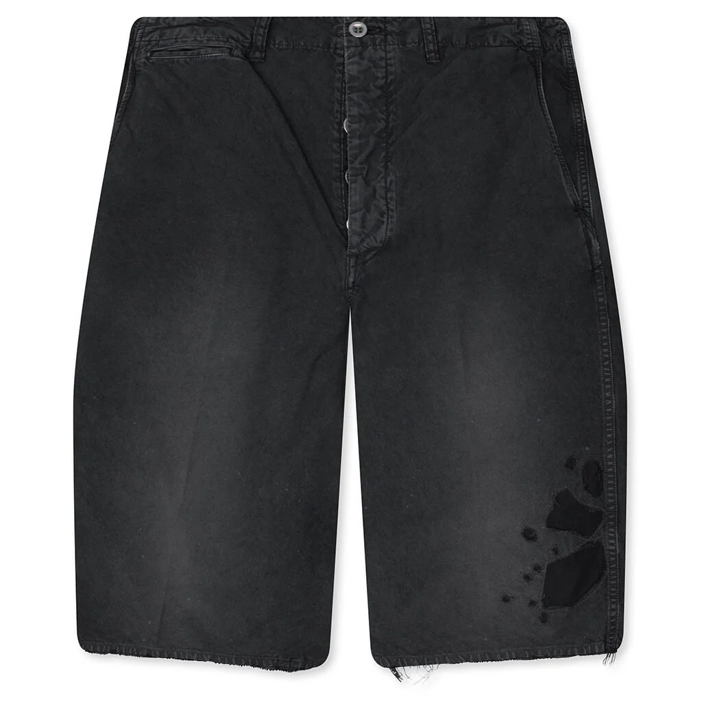 Broader Chino Crash Shorts - Black