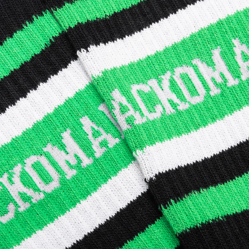 Skater Socks Type 1 - Black/Green - Image 2