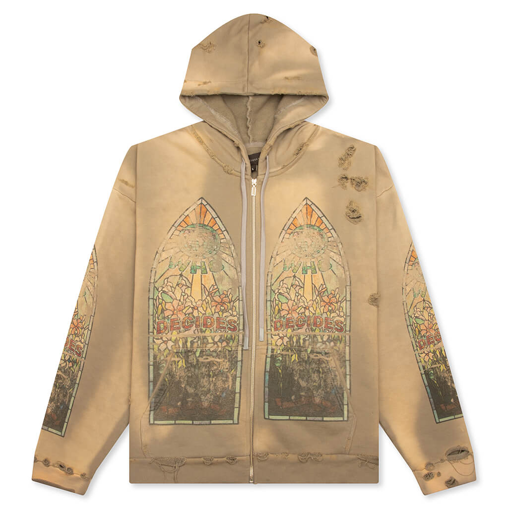 Faded Zip Up - Vintage Grey